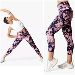 Sweaty Betty Tie Dye Power Leggings - 7/8 Length - pocket